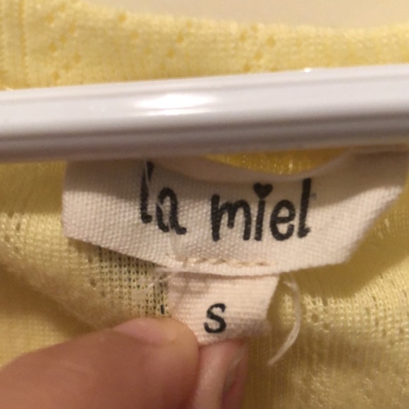 La Miel Yellow Tank Top size womens small - Picture 4 of 5